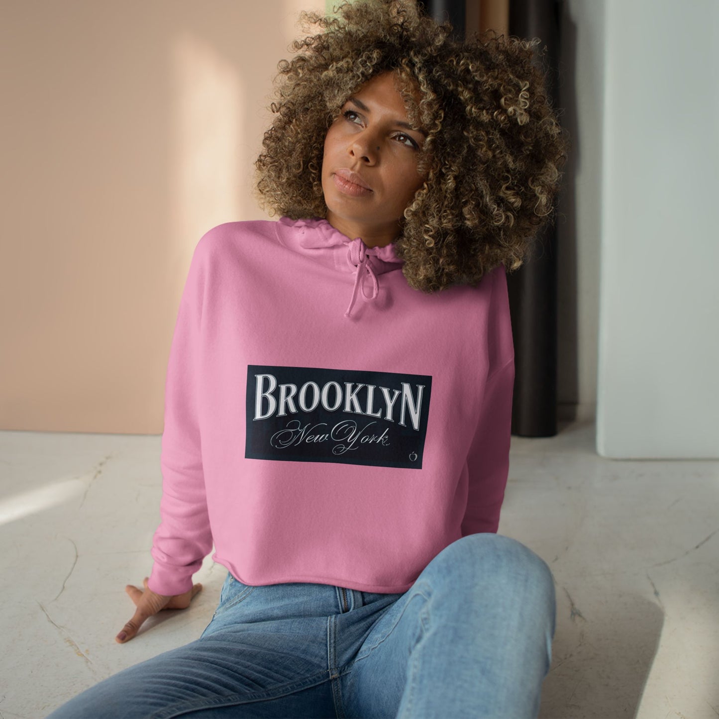 Brooklyn New York Crop Hoodie - Stylish Women's Pullover for Everyday Wear