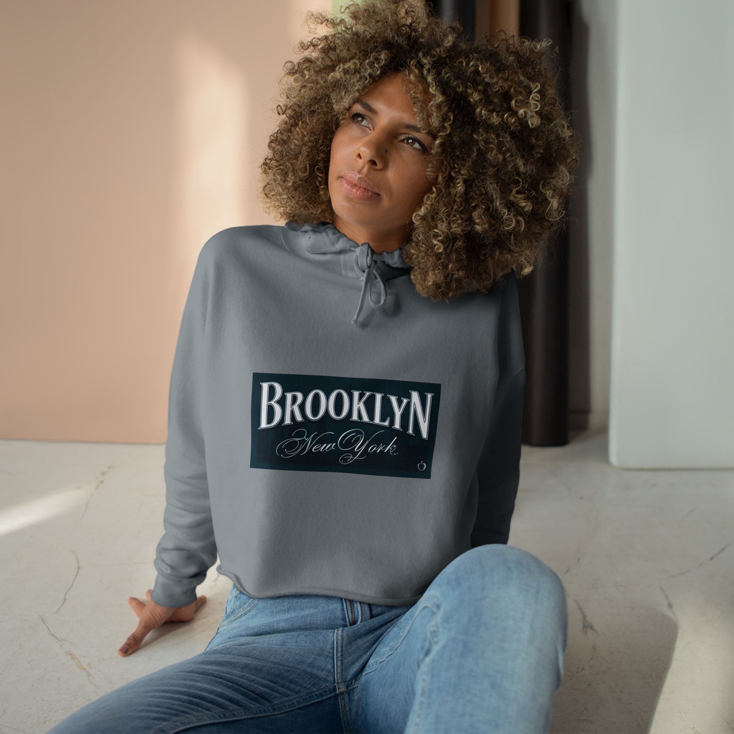 Brooklyn New York Crop Hoodie - Stylish Women's Pullover for Everyday Wear