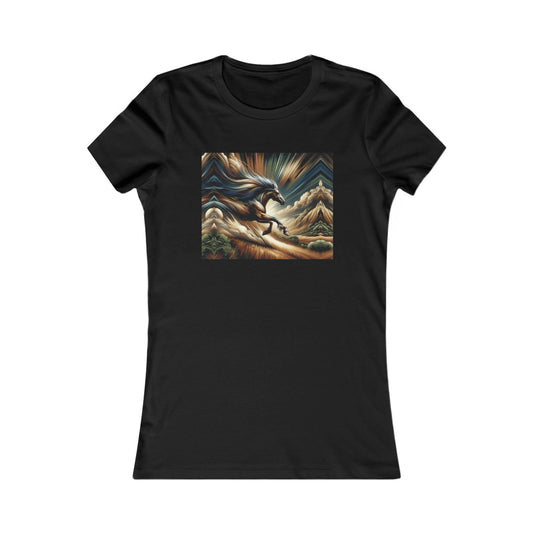 Horse Women's Tee - Nature Scene Design