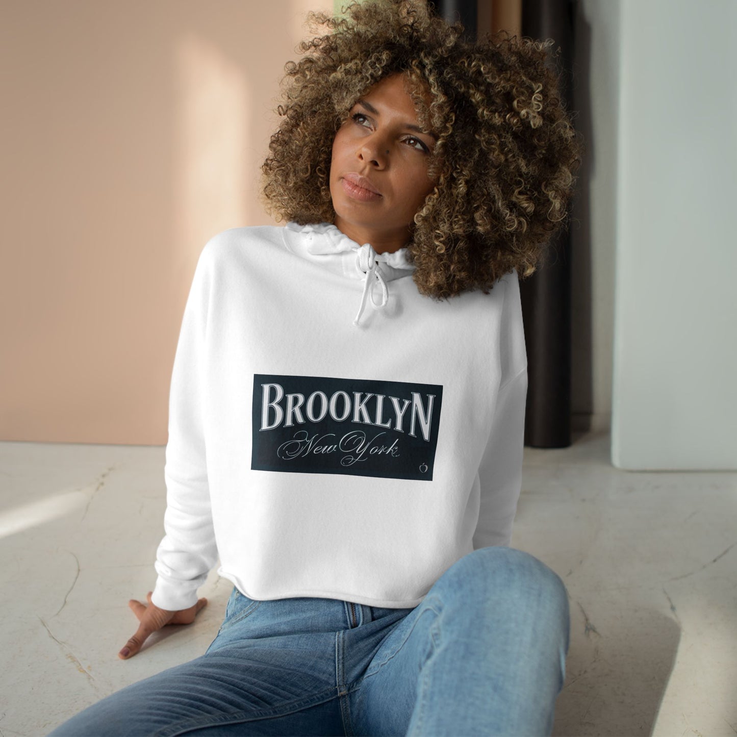 Brooklyn New York Crop Hoodie - Stylish Women's Pullover for Everyday Wear