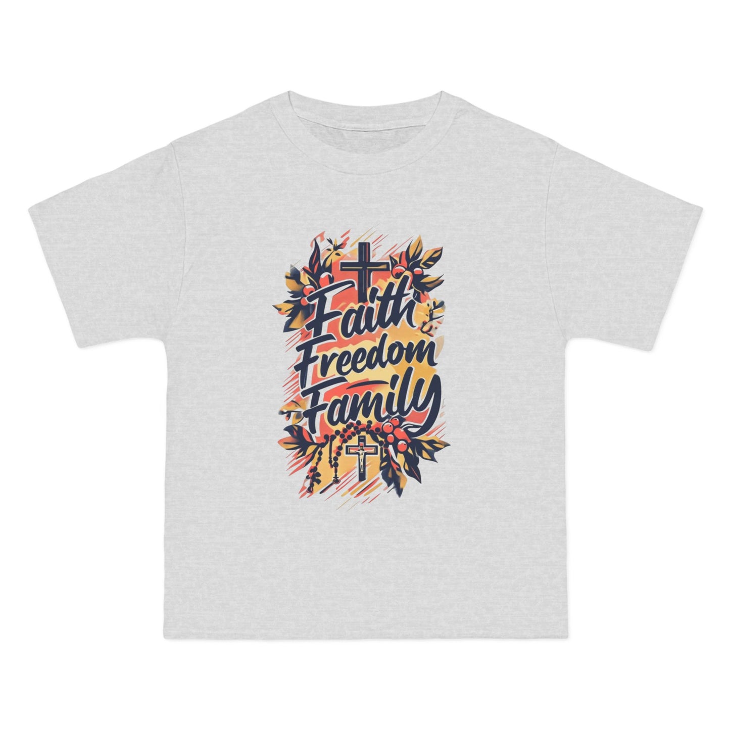 Faith Freedom Family Short-Sleeve T-Shirt | Inspirational Tee for Everyday Wear