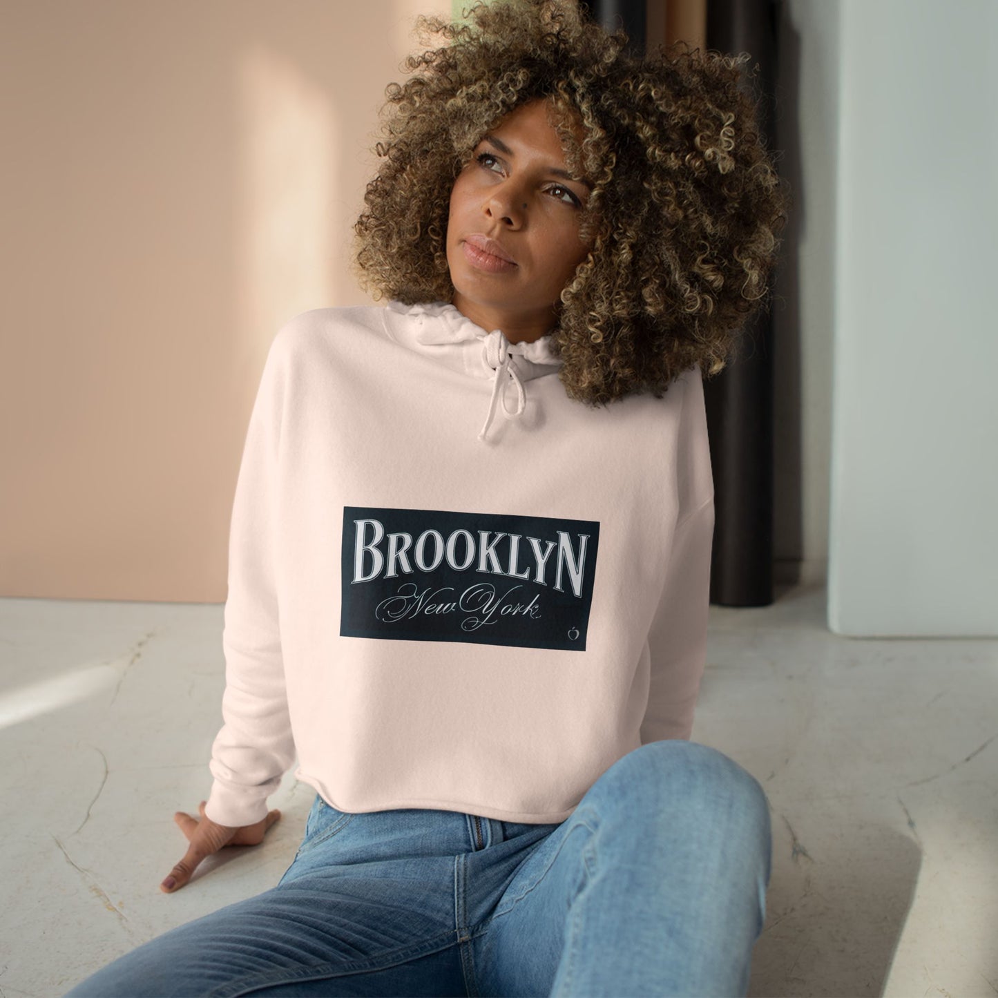 Brooklyn New York Crop Hoodie - Stylish Women's Pullover for Everyday Wear