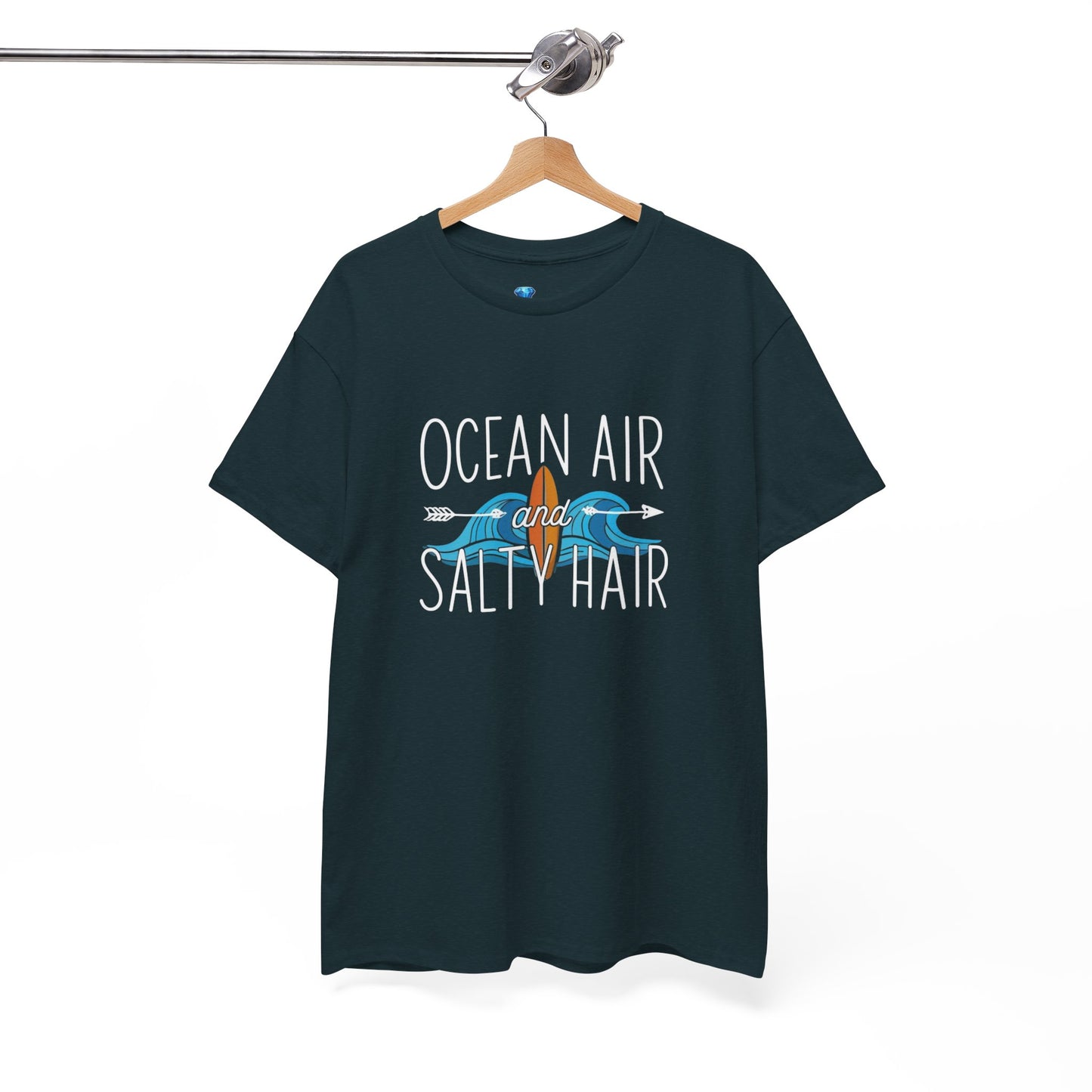 Ocean Air & Salty Hair Unisex Heavy Cotton Tee - Beach Vibes T-Shirt