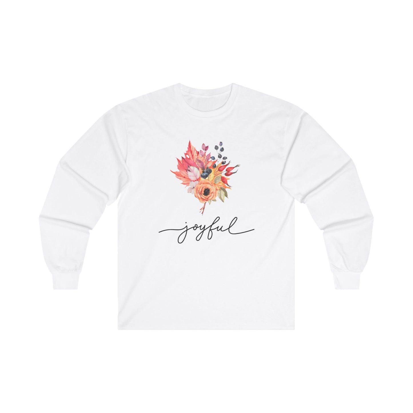 Joyful Floral Long Sleeve Tee – Perfect for Celebrations and Everyday Wear