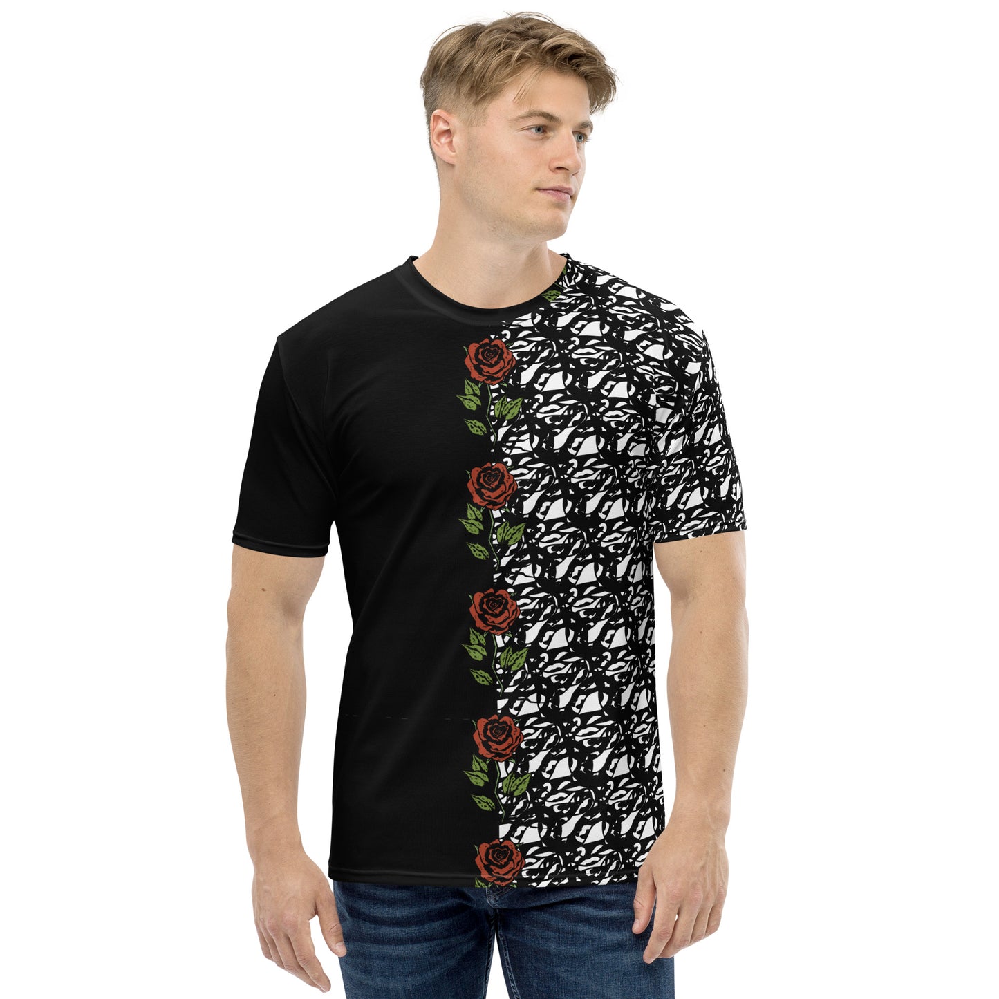 Black and White Rose T-Shirt REG FIT