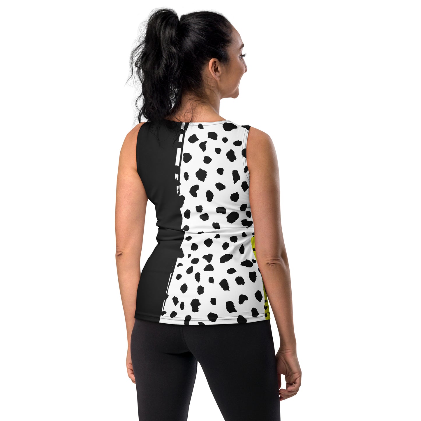 Black and Yellow Grunge Tank Top