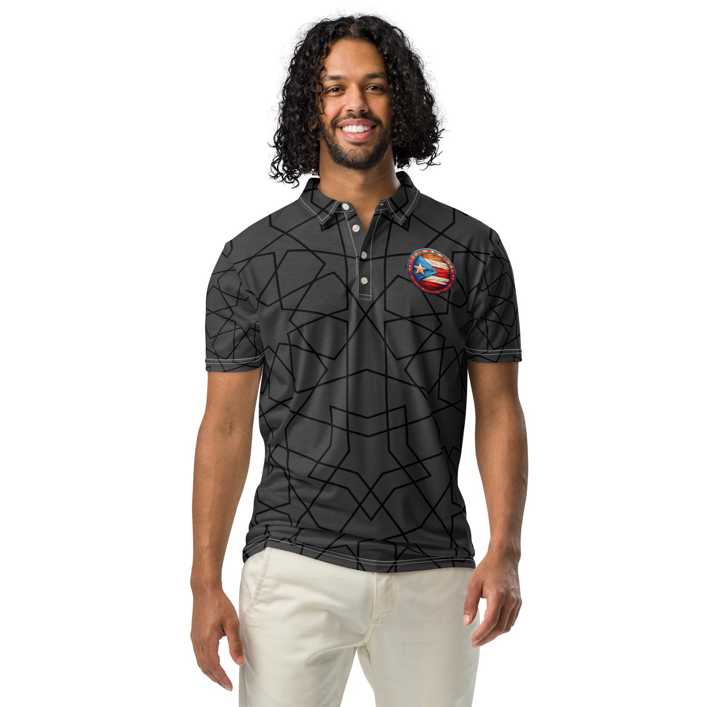 Men’s slim fit Boricua Gray polo
