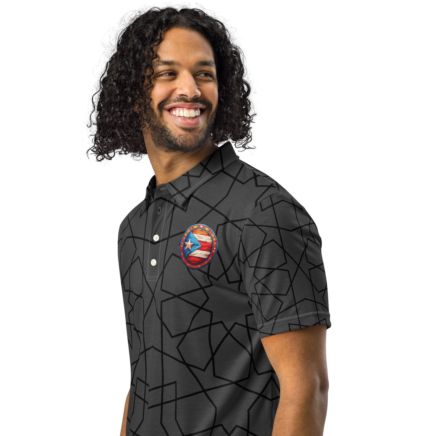 Men’s slim fit Boricua Gray polo