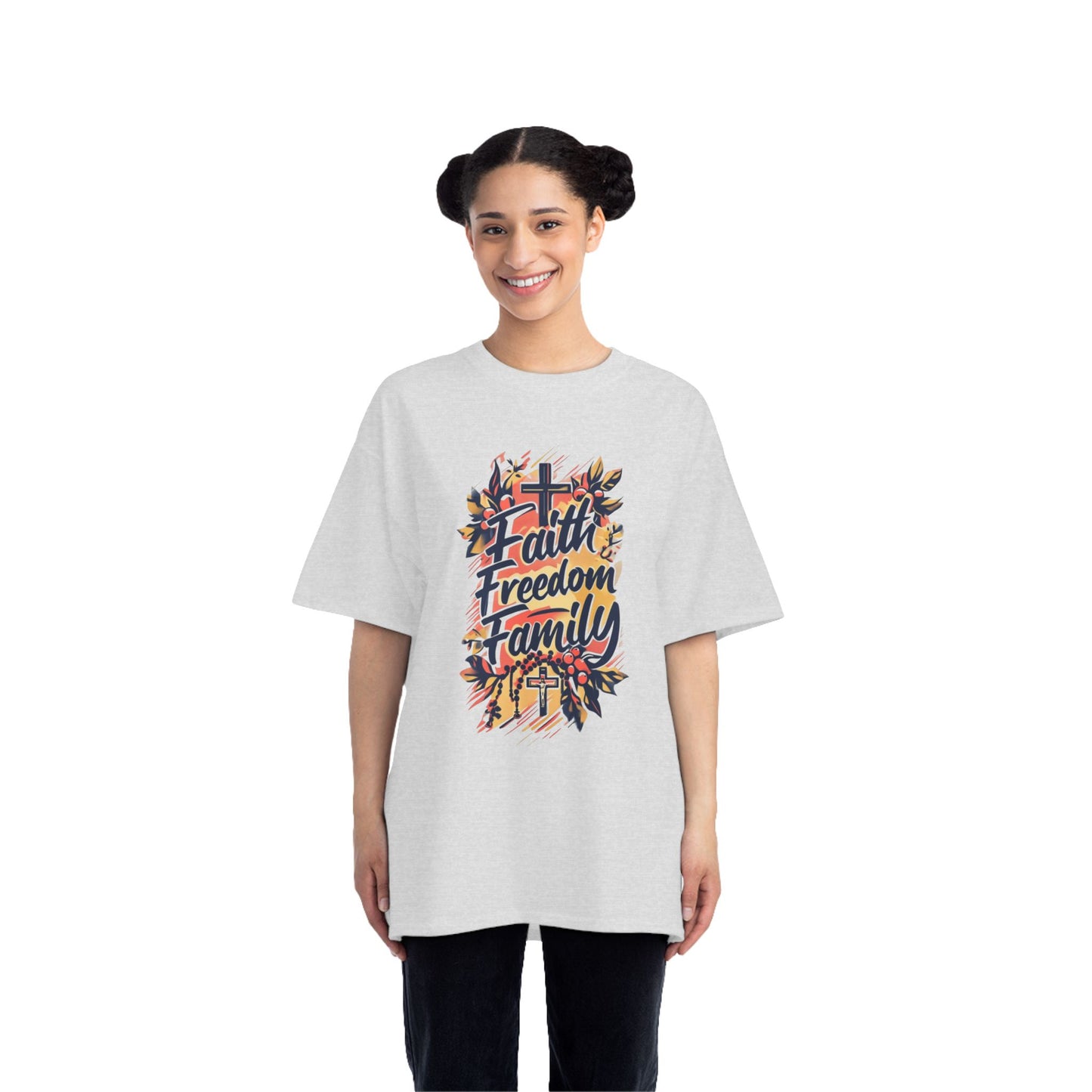 Faith Freedom Family Short-Sleeve T-Shirt | Inspirational Tee for Everyday Wear