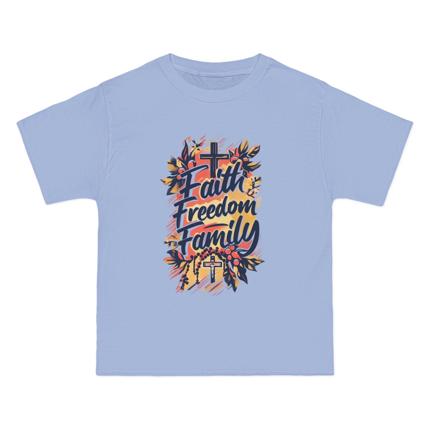 Faith Freedom Family Short-Sleeve T-Shirt | Inspirational Tee for Everyday Wear