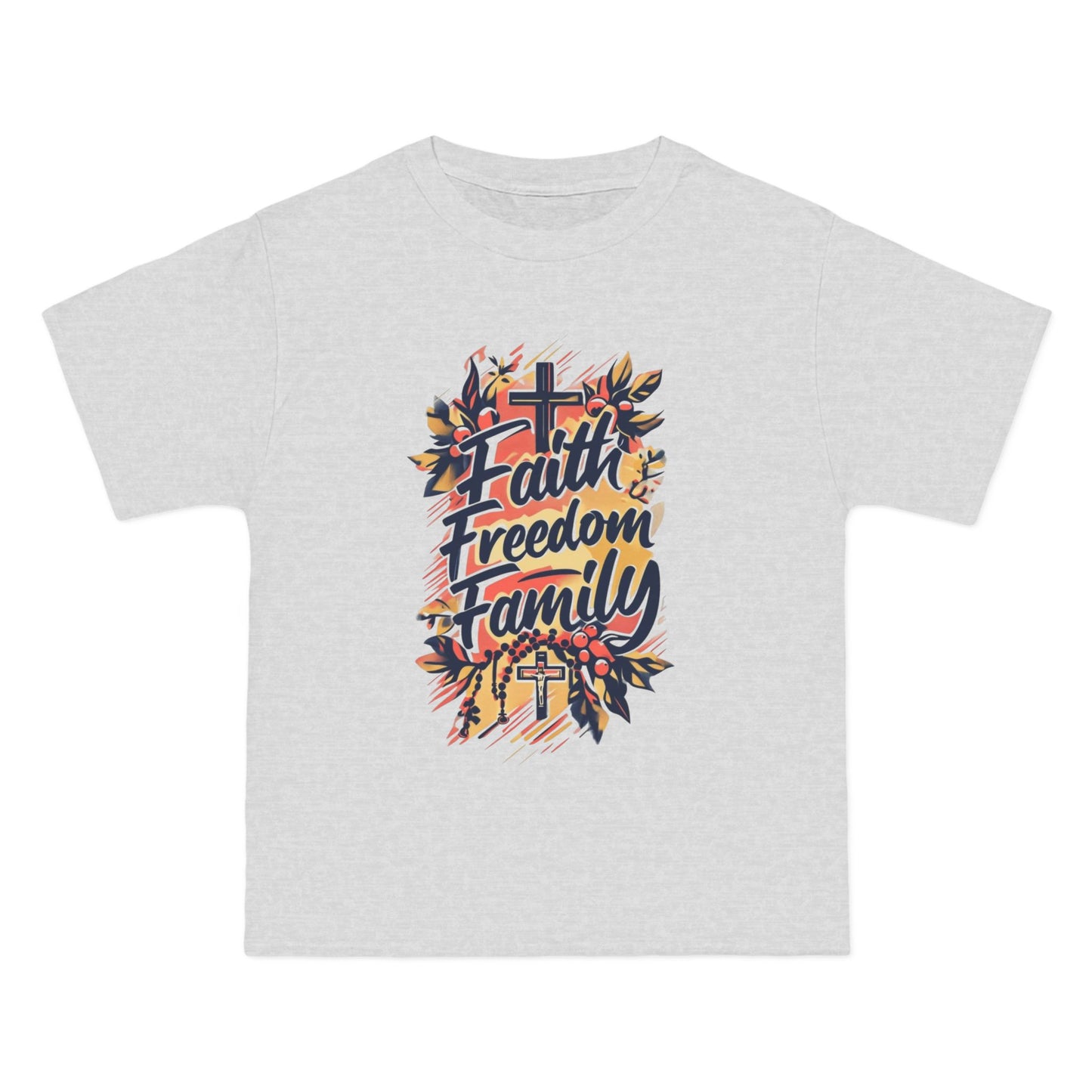 Faith Freedom Family Short-Sleeve T-Shirt | Inspirational Tee for Everyday Wear