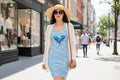 Blue Diamond All-Over Print Bodycon Dress