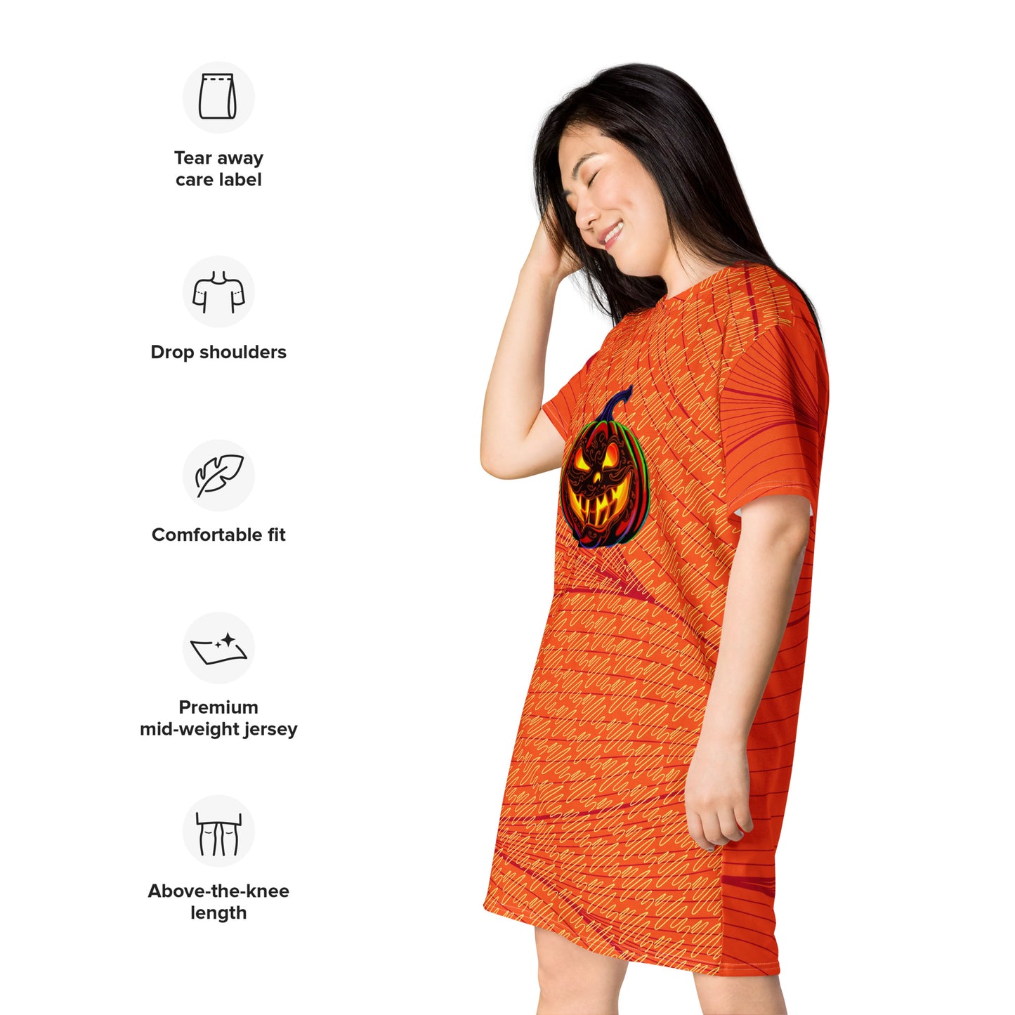 Ms. Evil Pumpkin Queen Bodycon T-Shirt dress B&T+