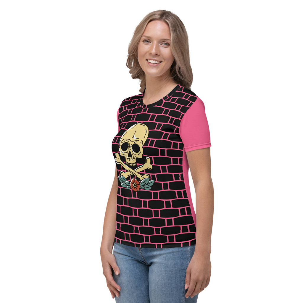 Pink Pirate Bones Women's T-shirt