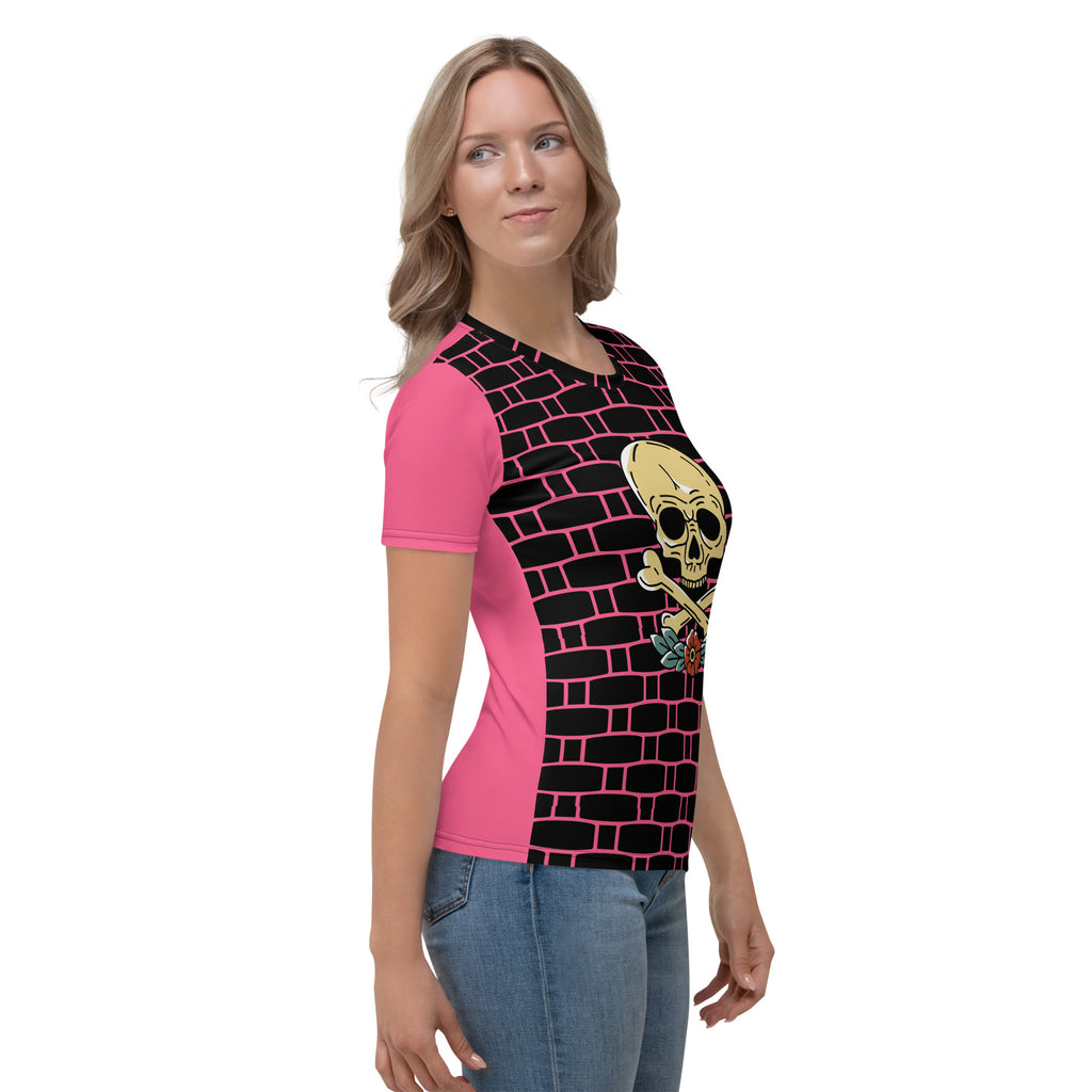 Pink Pirate Bones Women's T-shirt