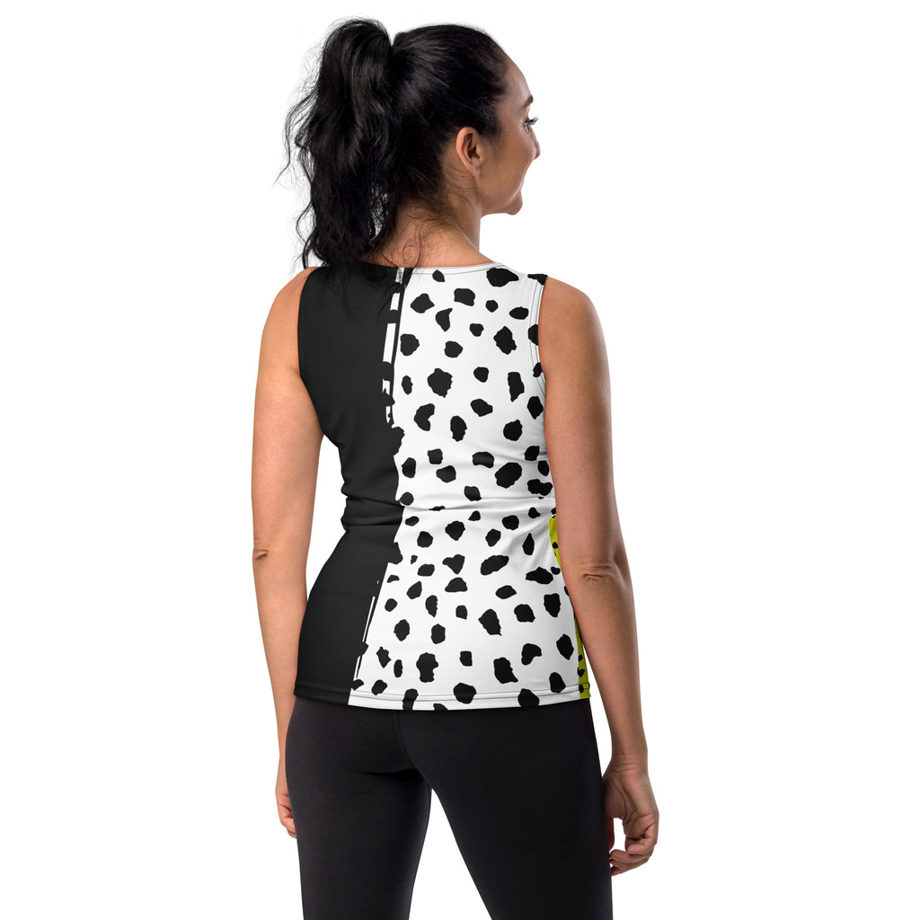Black and Yellow Grunge Tank Top