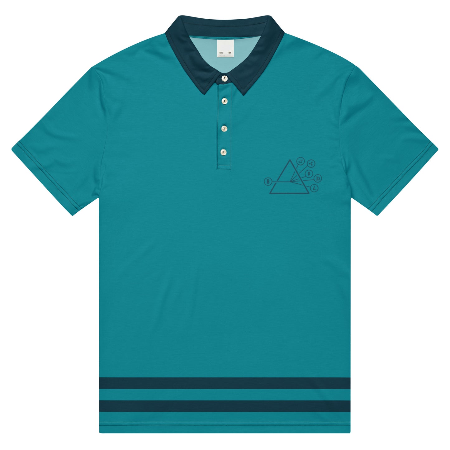 Men’s slim fit polo Teal Triangle