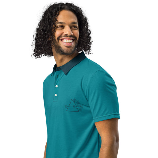 Men’s slim fit polo Teal Triangle