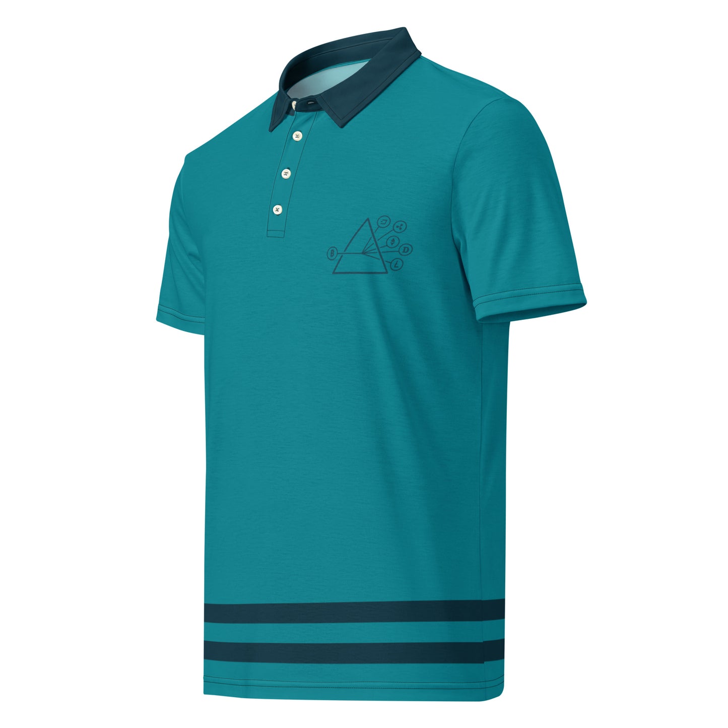 Men’s slim fit polo Teal Triangle