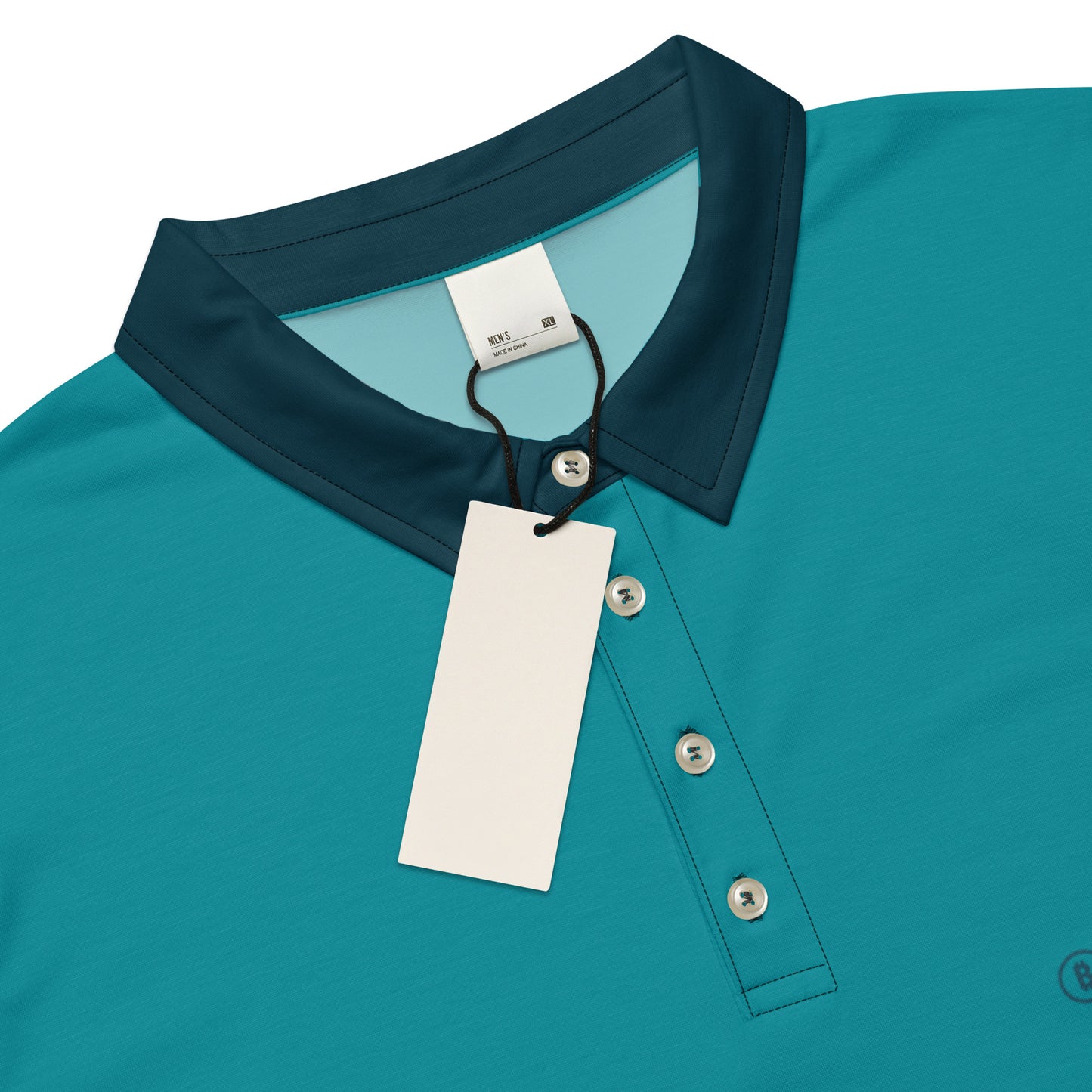 Men’s slim fit polo Teal Triangle