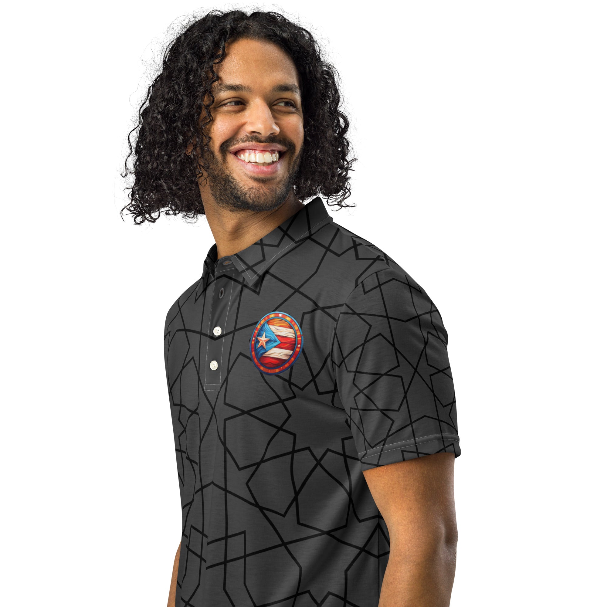 Men’s slim fit Boricua Gray polo