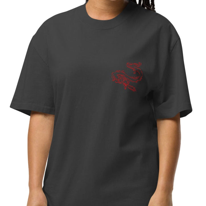 Dragon Emblem Oversized Graphic T-Shirt