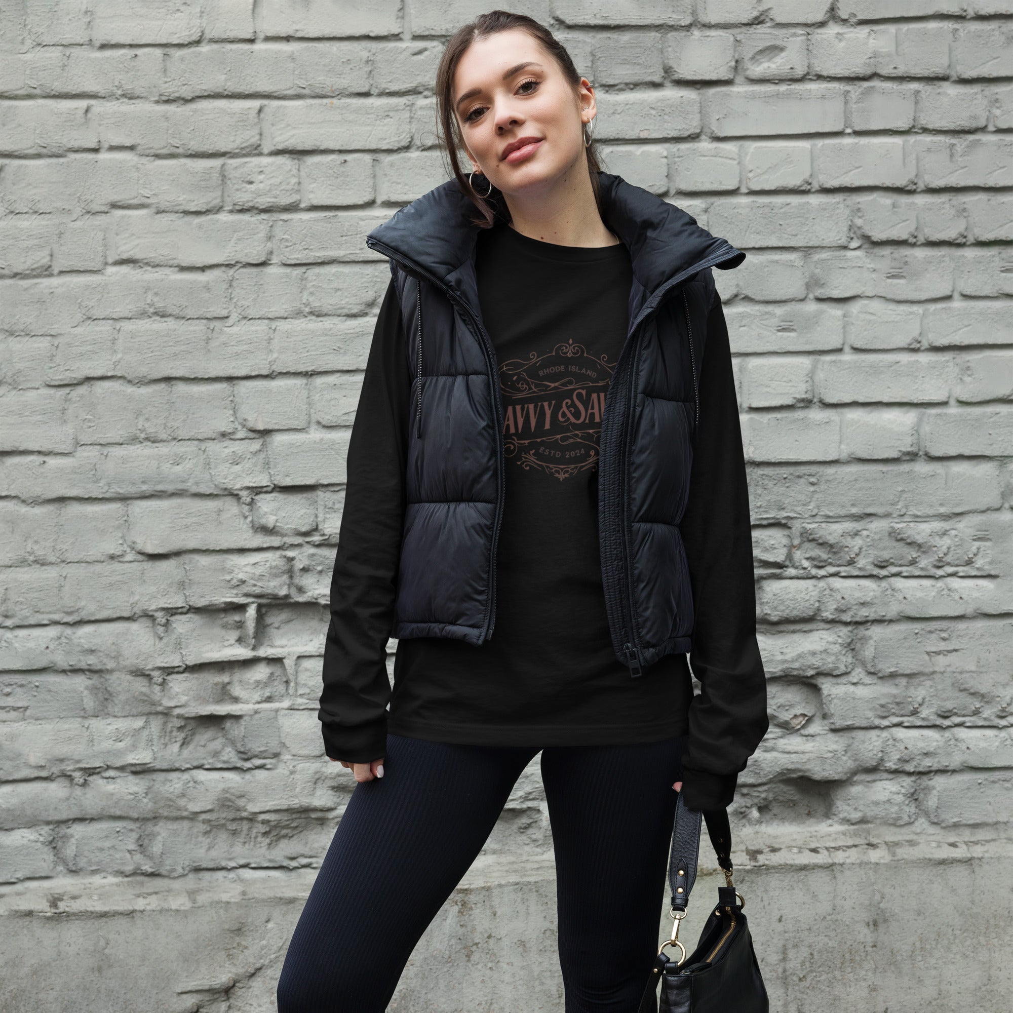 Savvy & Savage Classic Long Sleeve in black - front view